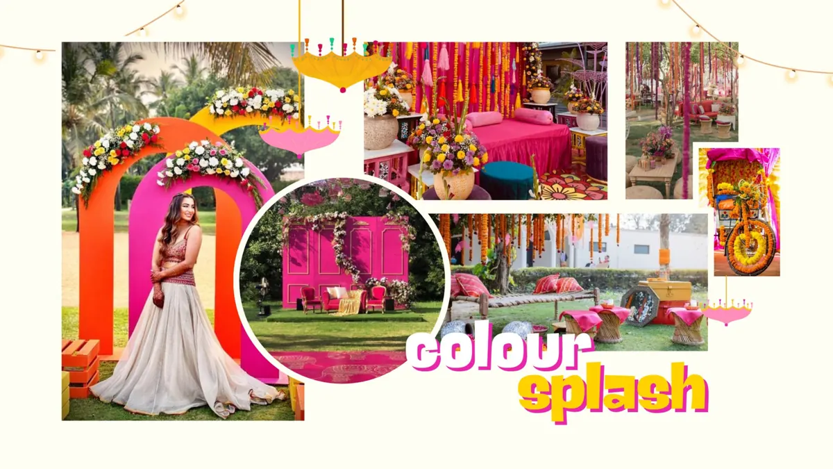 Color Splash wedding decor moodboard