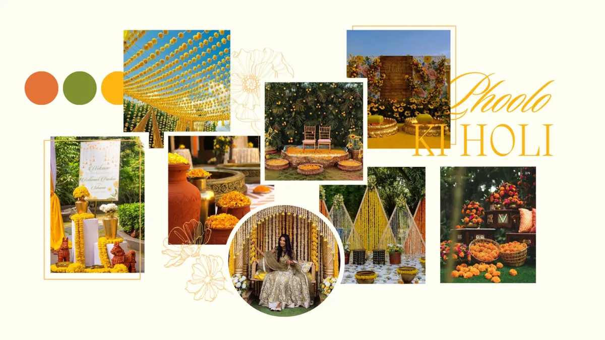 Phoolon Ki Holi wedding decor moodboard