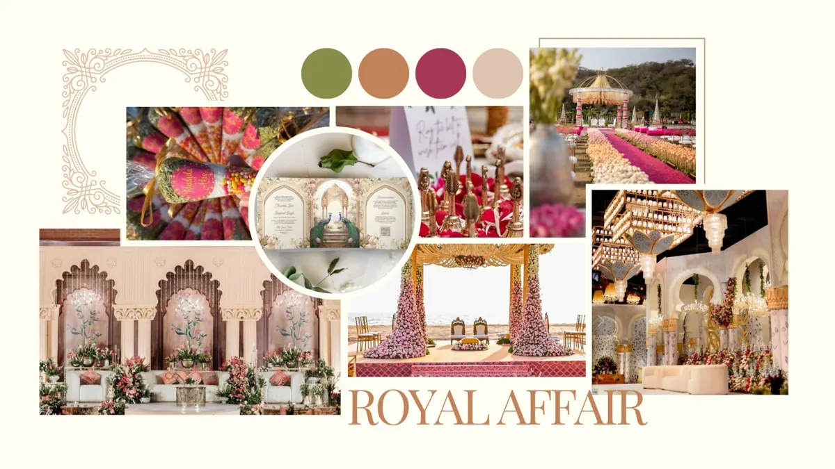 Royal Affair wedding decor moodboard